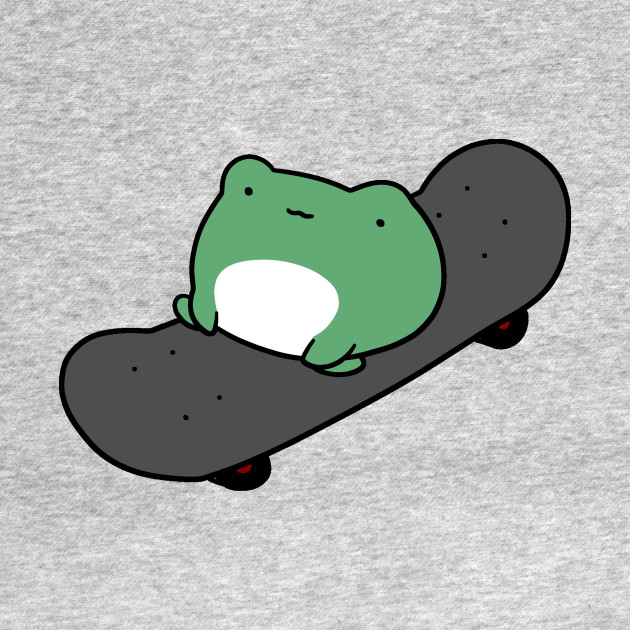 Skateboarding Frog Frog TShirt TeePublic